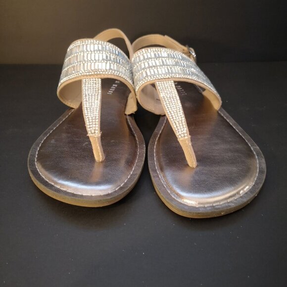 Kelly & Katie Ladies Silvya Flat Thong  Size 8.5 Bling Sandals - Picture 6 of 10